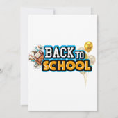 uitnodiging voor een terug-naar-schoolfeest (Achterkant)