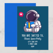 Uitnodiging voor een themafeestje in de Kids Space (Voorkant / Achterkant)