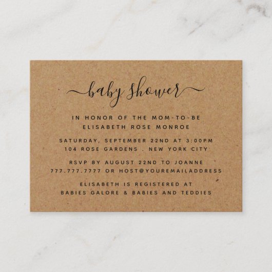 Uitnodiging voor een Ticket Baby shower van het Oo (Voorkant)