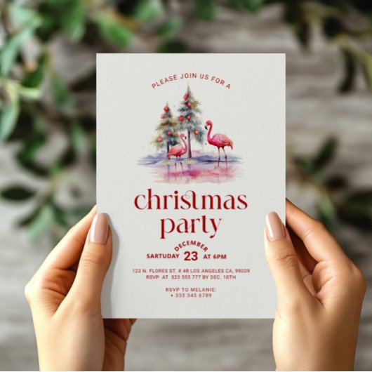 Uitnodiging voor een tropisch kerstfeest