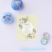 Uitnodiging voor een trouwfeest met witte roos dia flyer (Enkel)