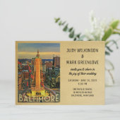 uitnodiging voor een tweederangs huwelijk in Balt (Staand voorkant)