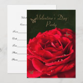 Uitnodiging voor een Valentijnsdag Party (Voorkant / Achterkant)