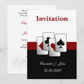 uitnodiging voor een vegas - bruiloft (Voorkant / Achterkant)