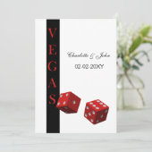 uitnodiging voor een vegas - bruiloft (Staand voorkant)
