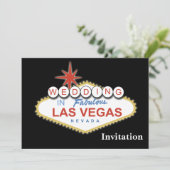 uitnodiging voor een vegas - bruiloft (Staand voorkant)