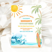 Uitnodiging voor een verjaardagsfeest op het stran