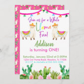 Uitnodiging voor een verjaardagsfeestje met veel l (Voorkant / Achterkant)