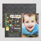 Uitnodiging voor een verjaardagsfeestje voor een w (Voorkant / Achterkant)