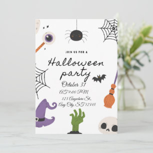 Uitnodiging voor een Vintage Halloween Feest