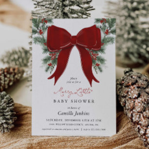 Uitnodiging voor een vrolijke kerst-babyshower