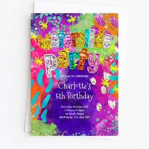 Uitnodiging voor een waterslidefeestje