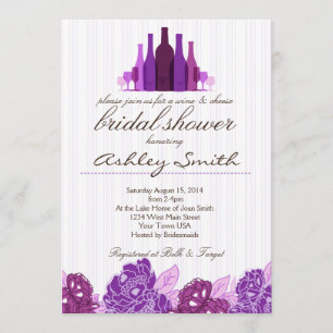 Uitnodiging voor een Wine & Cheese Bridal Shower