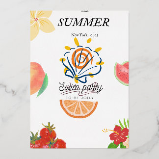 Uitnodiging voor een zomerzwembad.