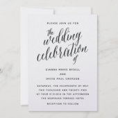 Uitnodiging voor een zwart-witscript (Voorkant)