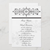  uitnodiging voor een zwarte bruiloft (Voorkant / Achterkant)