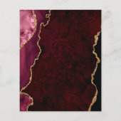 Uitnodiging voor een zwarte en Bourgognige gouden (Achterkant)