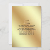 Uitnodiging voor een zwarte en Gold Virtual Gradup (Achterkant)