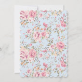 Uitnodiging voor eerste verjaardag meisje - Shabby (Achterkant)