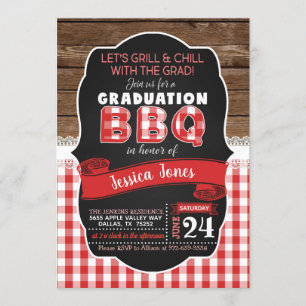 Uitnodiging voor eindexamenfeest met BBQ