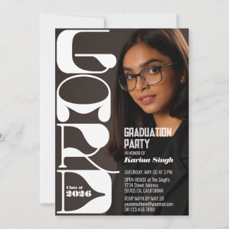 Uitnodiging voor eindexamenfeest met foto's – Mode