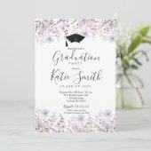 Uitnodiging voor eindexamenfeest, wilde bloemen ei (Staand voorkant)