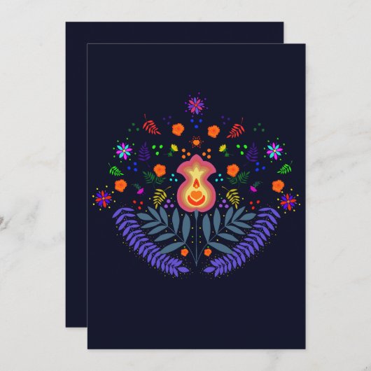 Uitnodiging voor El Día de Muertos (Voorkant / Achterkant)