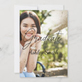 Uitnodiging voor Elegant Chic Afstuderen (Voorkant)