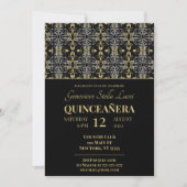 Uitnodiging voor Elegant Glitter Pattern Party (Voorkant)