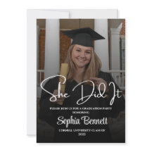 Uitnodiging voor Elegant Graduation Party