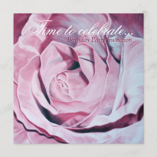 Uitnodiging voor Elegant Pink Celebrate Birthday P