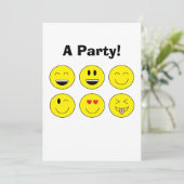 Uitnodiging voor "emoji's" (Staand voorkant)