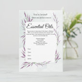 Uitnodiging voor etherische olieklas (Staand voorkant)