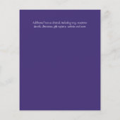 Uitnodiging voor exotische pauwenveer bruiloft op (Achterkant)