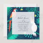 Uitnodiging voor externe tropische virtuele douche (Voorkant)