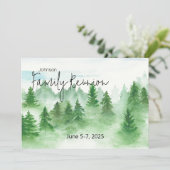 Uitnodiging voor familiereünie - Trees Cabin Mount (Staand voorkant)