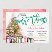 Uitnodiging voor favoriete kerstfeestjes (Voorkant / Achterkant)