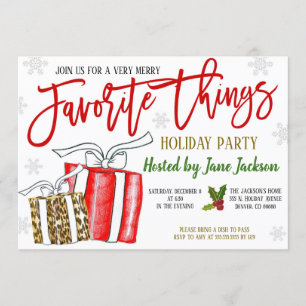 Uitnodiging voor favoriete kerstfeestjes