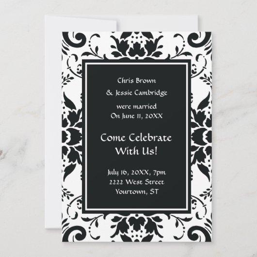 Uitnodiging voor feest na huwelijksaankondiging da (Voorkant)