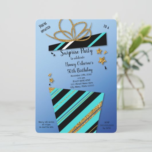 Uitnodiging voor feestdag (Staand voorkant)