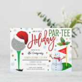 Uitnodiging voor feestdag Golf (Staand voorkant)