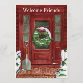 Uitnodiging voor feestdag voor deur