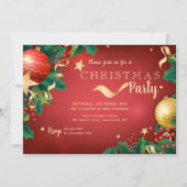 Uitnodiging voor feestdagen met kerstfeestdagen (Voorkant)