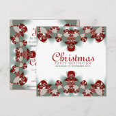 Uitnodiging voor feestelijke fractalparty (Voorkant / Achterkant)