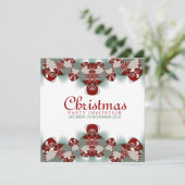 Uitnodiging voor feestelijke fractalparty (Staand voorkant)