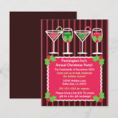 Uitnodiging voor feestelijke Kantoor kerstfeestdag (Voorkant / Achterkant)