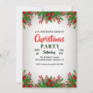 Uitnodiging voor feestelijke kerstfeest