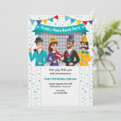Uitnodiging voor feestje in een fotohokje (Staand voorkant)