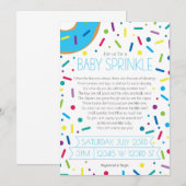 Uitnodiging voor feestje voor baby jongen (Voorkant / Achterkant)