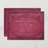 Uitnodiging voor feestwijn | wijnbouw (Voorkant / Achterkant)